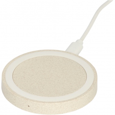 Logo trade promotional merchandise picture of: Naka 5W wheat straw wireless charging pad